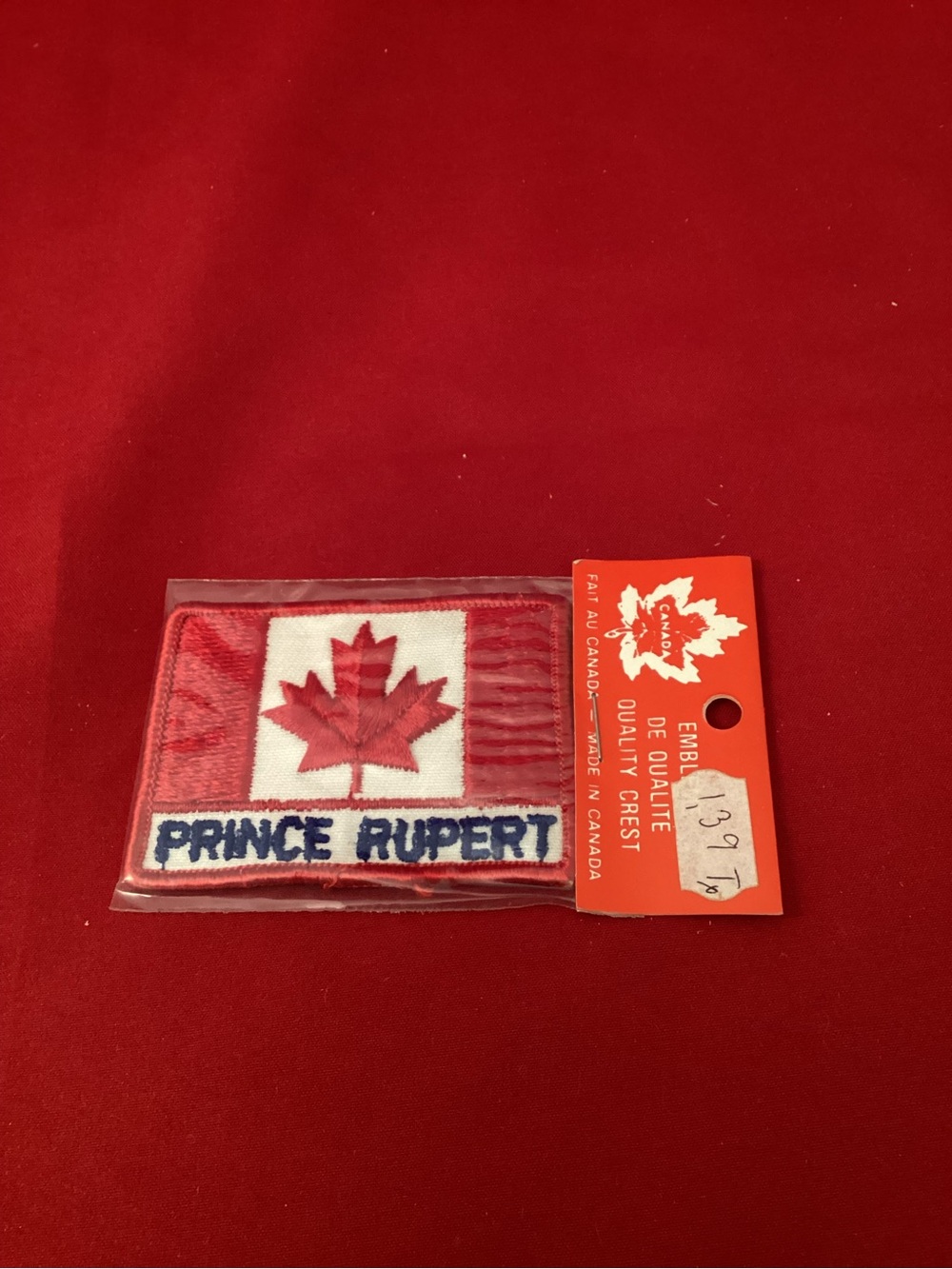Prince Rupert Canadian Flag Souvenir Patch